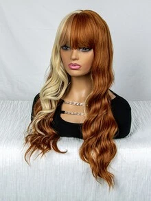 Peluca sintética largo rizado con tupe - Multicolor - Ver 6