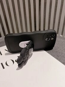 Ốp lưng iPhone mềm hình phi hành gia tương thích với iPhone 16 Pro Max/16/16 Pro/16 Plus/15/14/11/13/12/15 Pro Max/15 Pro/15 Plus/11 Pro Max/14 Pro Max/14 Pro/13 Pro Max/12 Pro Max, Thiết kế sóng tối giản - màu đen - Xem 3