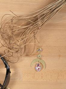 1pc Moon Design Wall Hanging - Pink - View 4