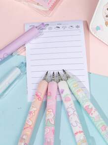 6pcs Cartoon Graphic Ballpoint Pen - Multicolor - View 2