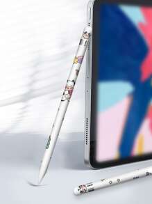 1 hoja Pegatina con dibujos animados con estampado de vaca compatible con la primera generación de Apple Pencil - Multicolor - Ver 1