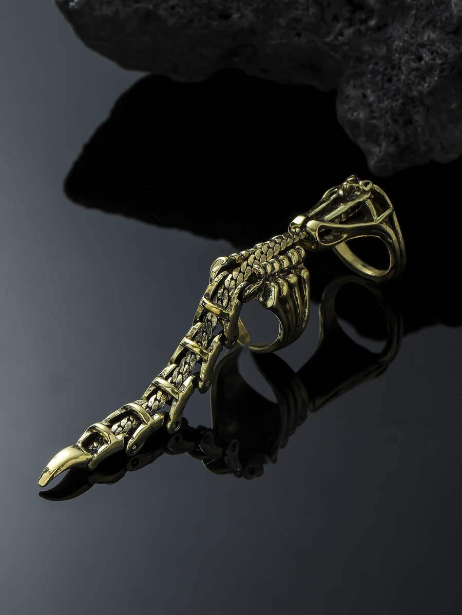 Fashionable and Popular Men Scorpion Decor Ring Alloy for Vacation and for a Stylish Look - Ancient Bronze - View 1