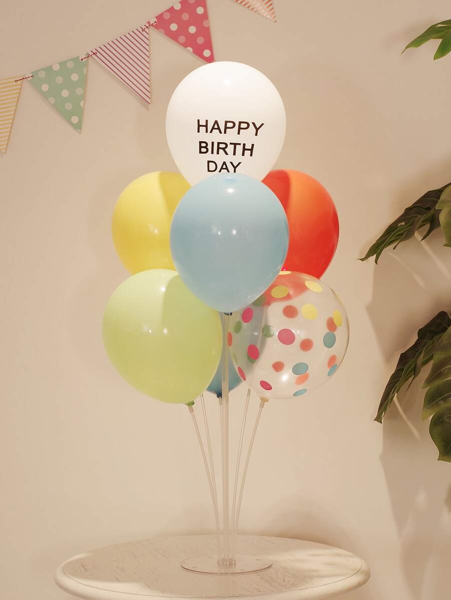 7 件生日派对装饰气球，圣诞节 - 彩色 - 查看 1