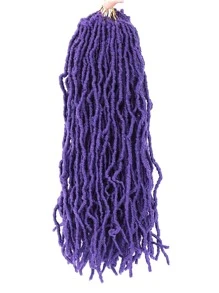 1 paquete de cabello trenzado púrpura suave Locs Crochet, de 18 a 36 pulgadas de largo, extensiones de cabello sintético Crochet Locs falsos/morados, regalos de Navidad (Púrpura#) - Ver 3