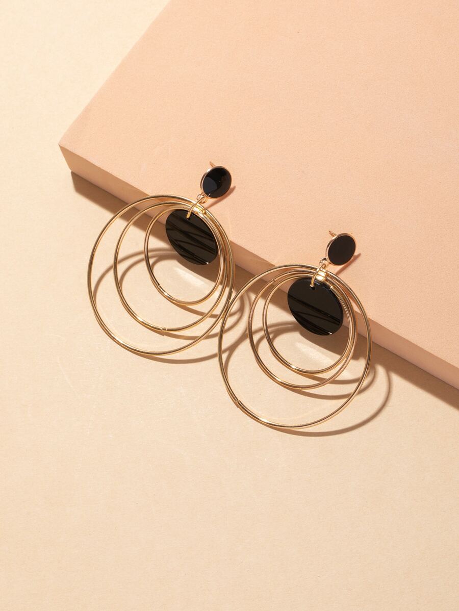 Hoa tai hình tròn - Nhiều màu - Xem 1