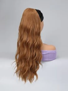 Long Curly Ponytail Synthetic Hair Extension - Mocha Brown - View 6