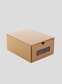 2 piezas Caja de almacenamiento de zapatos unicolor