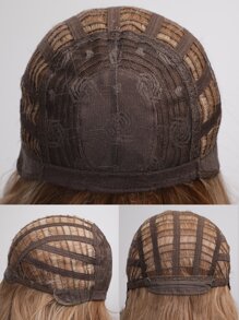 HAIRCUBE 28 英寸金棕色劉海長捲髮華麗美麗優雅時尚合成假髮女式 - 彩色 - 查看 8