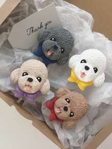 1 pieza Molde de silicona perro cabeza en forma de DIY - Rosa - Ver 2