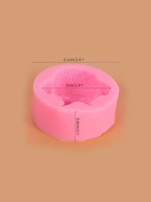 1 pieza Molde de silicona perro cabeza en forma de DIY - Rosa - Ver 4