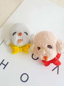 1 pieza Molde de silicona perro cabeza en forma de DIY - Rosa - Ver 5