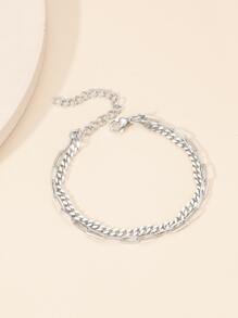 Minimalist Layered Link Bracelet