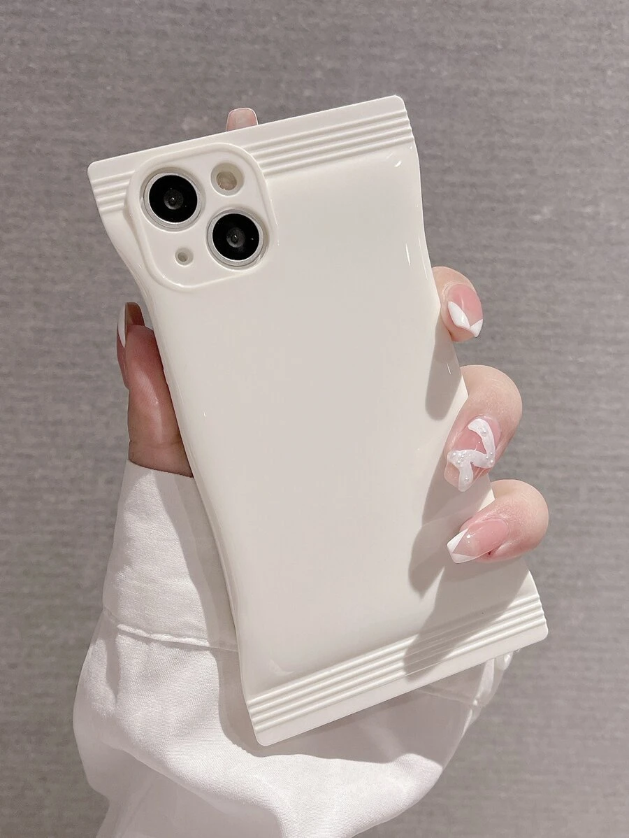 Plain Candy Design Phone Case - White - View 1