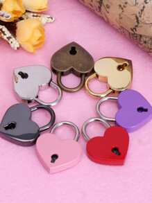 Khóa màu ngẫu nhiên hình trái tim 1pc - Nhiều màu - Xem 1