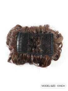 Short Curly Synthetic Hair Buns - Multicolor - View 2