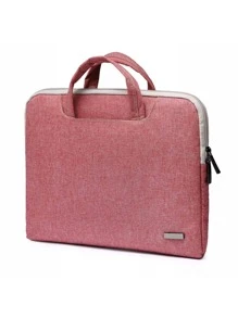 LISEN 1入組素色電腦包和1入組收納小袋 - 粉色 - 查看 2