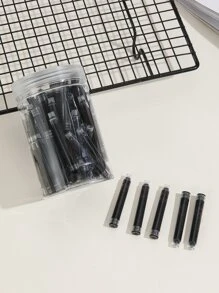 50 chiếc bút mực nhựa có đường kính lỗ 3,4mm Phụ kiện thay thế - màu đen - Xem 1