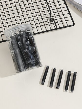 50 piezas Recambio de cartucho de plástico para bolígrafos de tinta de 3,4 mm de diámetro de orificio