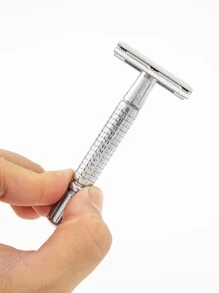 Men Beard Razor Without Blade - Silver - View 4