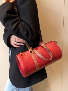 Túi Xô Khóa Kéo Hai Quai, Quà Tặng Ngày Của Mẹ Cho Mẹ - Màu Đỏ Sâu - Xem 2