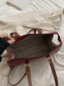 Túi Xô Khóa Kéo Hai Quai, Quà Tặng Ngày Của Mẹ Cho Mẹ - Màu Đỏ Sâu - Xem 6