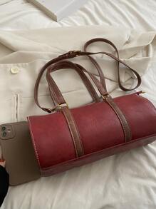 Túi Xô Khóa Kéo Hai Quai, Quà Tặng Ngày Của Mẹ Cho Mẹ - Màu Đỏ Sâu - Xem 8