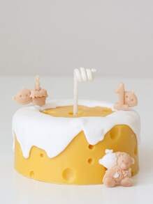 1 pieza Molde de silicona queso en forma de Vela - Blanco - Ver 1