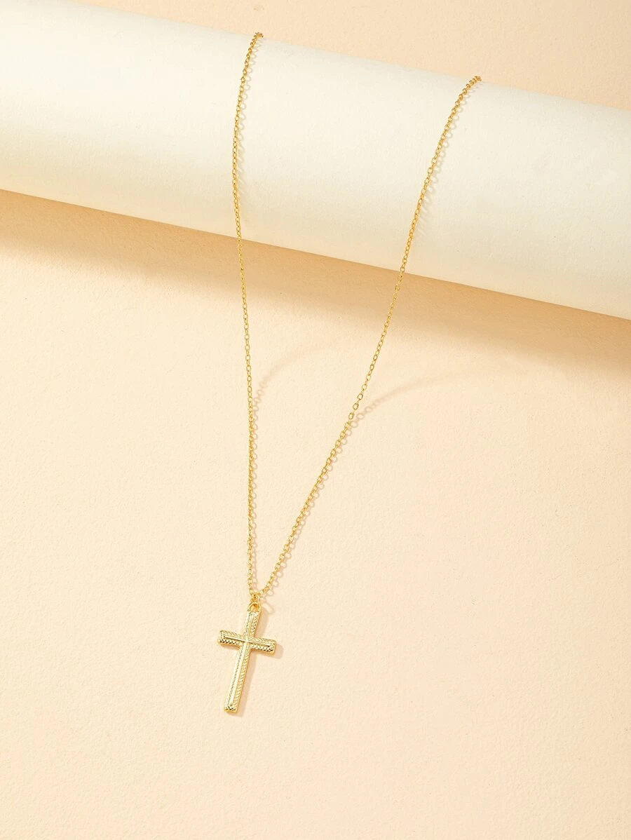 Kết cấu vòng cổ quyến rũ chữ thập - Vàng - Xem 1