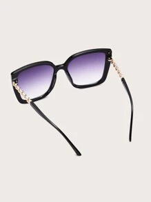 1 件女士复古方形大框架半金属独特镂空臂太阳镜，适合日常、旅行和时装表演海滩配饰女士太阳镜太阳镜色调基本款适合毛衣牛仔裤运动裤连帽衫夹克连衣裙和长袖衬衫时尚遮阳优雅装扮家庭出游旅行度假夏季海滩度假、户外、旅行