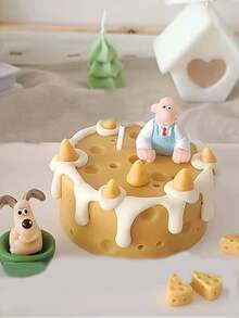 1 pieza Molde de silicona queso en forma de Vela - Blanco - Ver 3