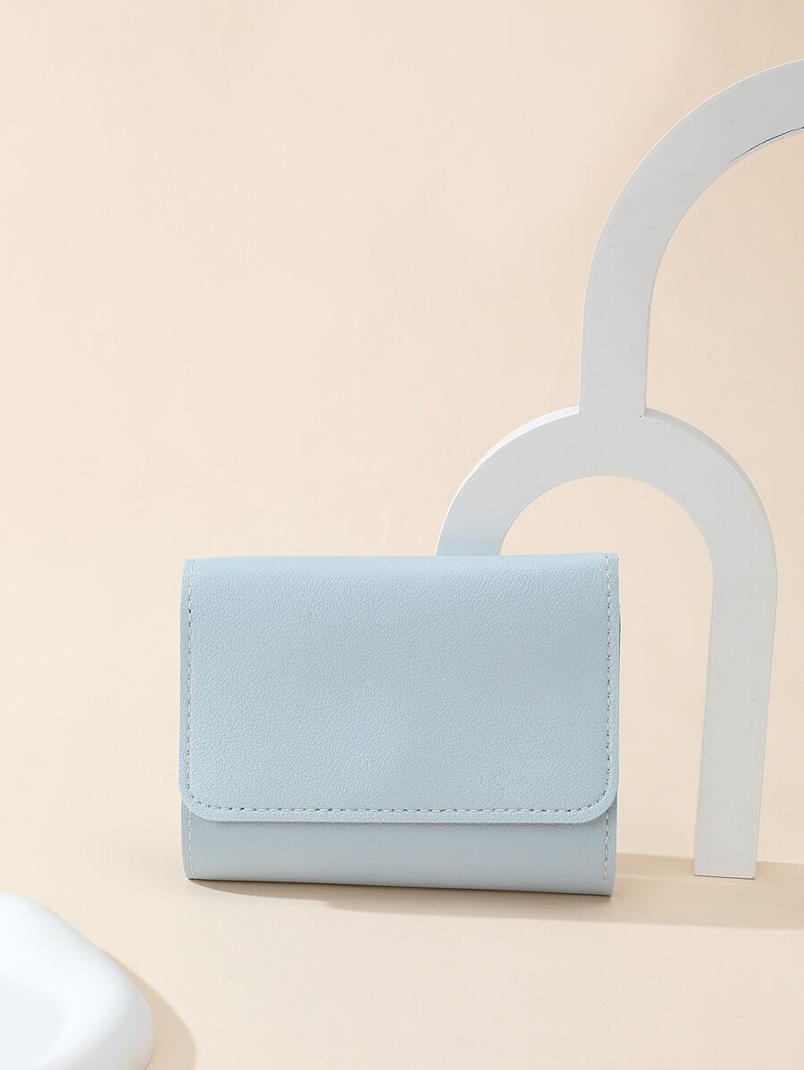 Kids Small Wallet Trifold Minimalist - Baby Blue - View 1