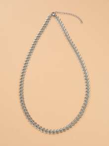 Collar de cadena decoración del mal de ojo - Plateado - Ver 2