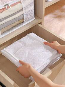 1 件花卉图案衣柜收纳袋，大号防水可折叠被子收纳袋，适用于家庭装饰装饰节日装饰房间装饰家居装饰卧室装饰卧室，收纳袋，家庭收纳，适用于女士白色 T 恤、女士黑色裤子、女士冬装、连衣裙、女士冬装、优雅女装、女士白衬衫、长袖、女士白色连体裤、女士春季连衣裙、女士春季服装、春季、春季服装、简约、夏季上衣收纳 - 白色 - 查看 6