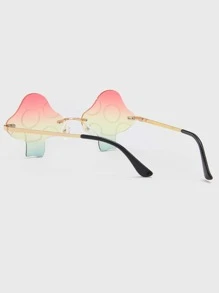 Gafas de moda sin montura con diseño de seta, accesorios de fiesta, playa, Halloween y básicos de para outfits casuales y de negocios de mujeres en otoño e invierno, regalos - Degradado - Ver 3