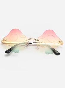 Gafas de moda sin montura con diseño de seta, accesorios de fiesta, playa, Halloween y básicos de para outfits casuales y de negocios de mujeres en otoño e invierno, regalos - Degradado - Ver 4