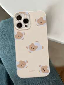 Cartoon Bear Print Phone Case Compatible With iPhone15/15Plus/15Pro/15Promax