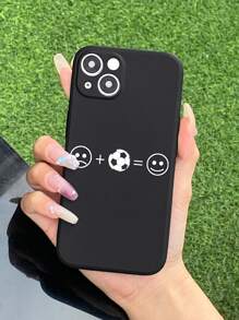 Custodia per telefono calcio motivo - Bianco e nero - Visualizzare 1