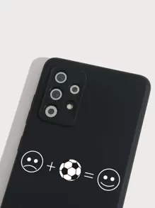 Custodia per telefono calcio motivo - Bianco e nero - Visualizzare 3