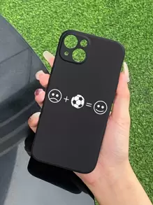 Custodia per telefono calcio motivo - Bianco e nero - Visualizzare 5