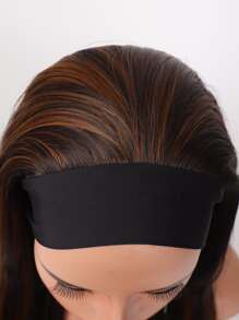Long Straight Synthetic Wig With Headband - Multicolor - View 4