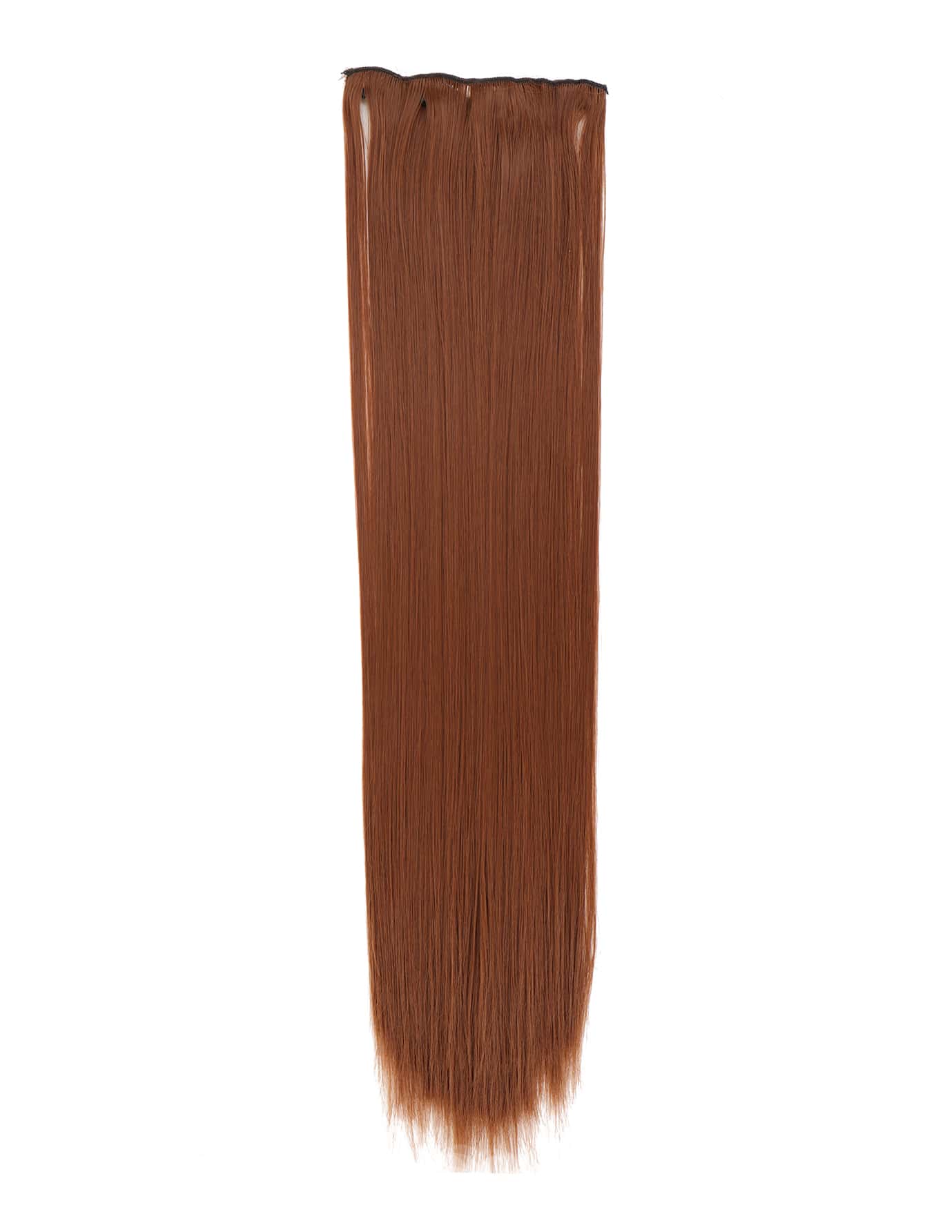 6pcs Clip In Long Straight Synthetic Hair Extension - Brown - View 1