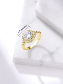 Nhẫn Trang Trí Đá Cubic Zirconia - Vàng - Xem 3