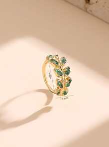 Popular Cubic Zirconia Leaf Decor Nose Ring Copper Simple & Stylish For Women & Girls Unisex - Multicolor - View 3