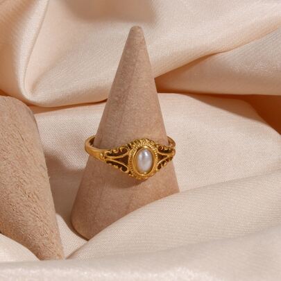Faux Pearl Decor Ring