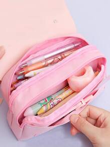 1入組卡通和字母圖案筆袋 - 彩色 - 查看 3