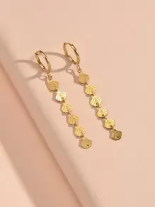 Scallop Drop Earrings - Yellow Gold - View 1