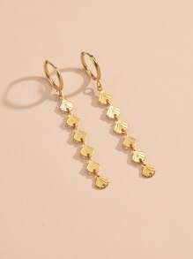 Scallop Drop Earrings - Yellow Gold - View 3