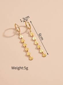 Scallop Drop Earrings - Yellow Gold - View 4
