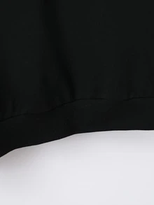 Niños Sudadera con estampado de letra de color combinado - Multicolor - Ver 3