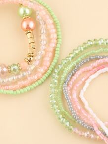 10 chiếc vòng tay hạt gạo Bohemian thủ công - Nhiều màu - Xem 3